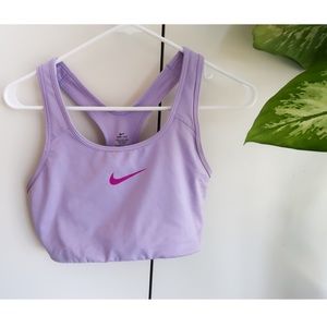 Purple Nike dri fit sports bra
